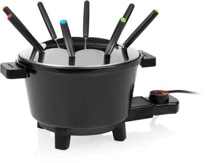 Princess Fonduepan (elektrisch) - Fondue Black 1,5L voor 8 pers - 173110 - 800W - Incl. 8 fondeuvorkjes - PFAS-vrij - Chocoladefondue