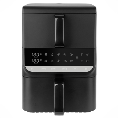 Emerio Heteluchtfriteuse 2500W - Dual zone - Sync finish - 3.5L + 6.5L - Digitaal display - 80-200ºC - Sell opwarmfunctie - Cool touch - Timer - AF-133542