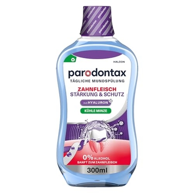 Mondspoeling Parodontax tandvlees, versterking en bescherming, klinisch bewezen tandvleesbescherming, helpt bij het versterken en beschermen van de tandvleesrand, koele munt, 300 ml