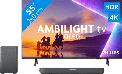 Philips Ambilight 55'' PUS8500 QLED 4K (2025) + Philips TAB5309