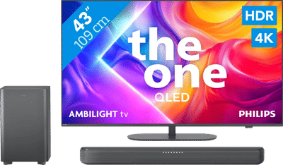 Philips Ambilight 43'' PUS9000 QLED 4K (2025) + Philips TAB5309