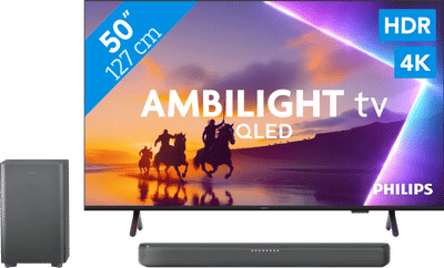 Philips Ambilight 50'' PUS8500 QLED 4K (2025) + Philips TAB5309
