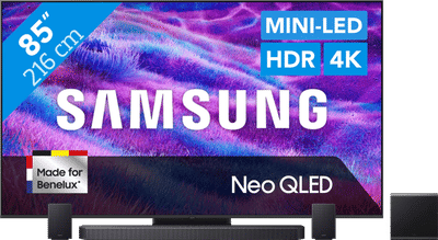 Samsung 85" Neo QLED QN80F 4K (2025) + Samsung HW-Q930F Zwart