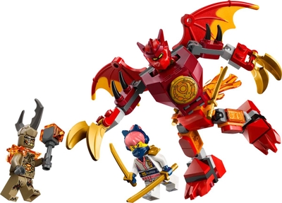 LEGO® NINJAGO® Kai's Drakenmecha Strijdpakket - Speelgoedmecha - Speelset met 3 Minifiguren Waaronder Kai en Sora - Ninjabouwset voor Kinderen Vanaf 6 Jaar - Cadeautje - 71851