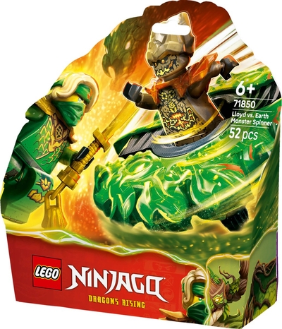 LEGO® NINJAGO® Lloyd vs. Aardemonster in Spinner - Actiespeelgoed - Speelset met 2 Minifiguren en Spinner - NINJAGO Bouwset voor Kinderen Vanaf 6 Jaar - Cadeautje 71850