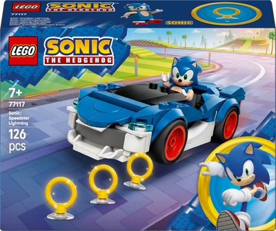LEGO® Sonic the Hedgehog™ Sonic: Speedster Lightning - Racewagen Bouwspeelgoed voor Kinderen met Sonic Minifiguur voor Jongens en Meisjes Vanaf 7 Jaar - Cadeautip voor Gamers 77117
