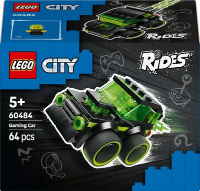 LEGO® City Voertuigen – Gaming Raceauto - Modelautoset - Klein Racespeelgoed met een Junior Minifiguur - Gamecadeau voor Jongens, Meisjes en Kinderen Vanaf 5 Jaar - Cadeautje voor Kinderverjaardagen - 60484