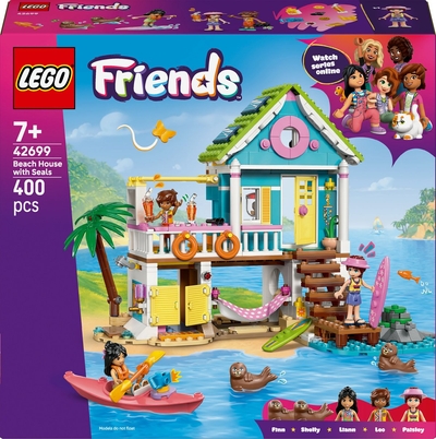 LEGO Friends Strandhuis met Zeehonden Dieren Speelgoed voor Kinderen 42699