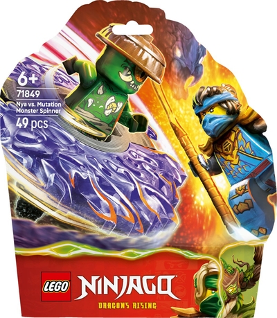 LEGO® NINJAGO® Nya vs. Mutatiemonster in Spinner - Actiespeelgoed - Speelset met 2 Minifiguren en Spinner - NINJAGO Bouwset voor Kinderen Vanaf 6 Jaar - Klein Cadeautje - 71849
