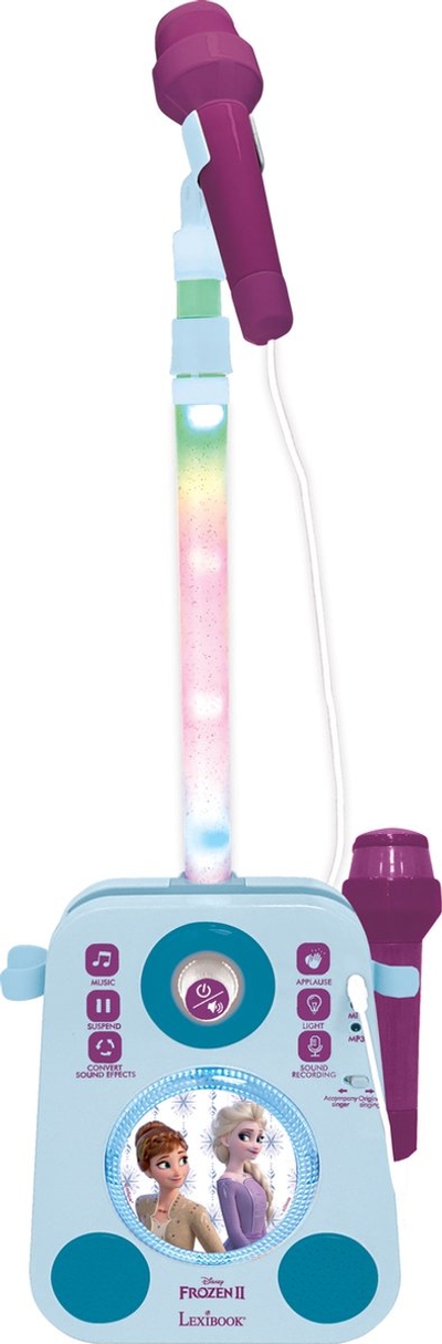 Frozen Karaoke met twee microfoons en licht- en geluidseffecten