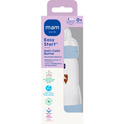 MAM Easy Start Anti-Colic Babyfles Blue 260 ML