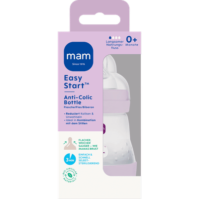 MAM Easy Start Anti-Colic Babyfles Lila 160 ML