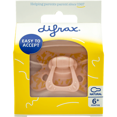 Difrax Fopspeen Natural Roze 6+ maanden