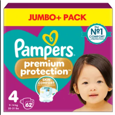 Pampers Premium Protection  luiers maat 4 - 62 stuks