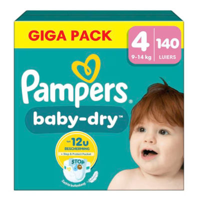 Pampers Baby Dry  luiers maat 4 - 140 stuks
