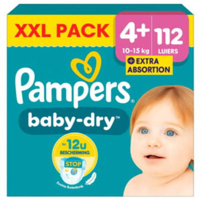 Pampers Baby Dry  luiers maat 4 plus - 112 stuks