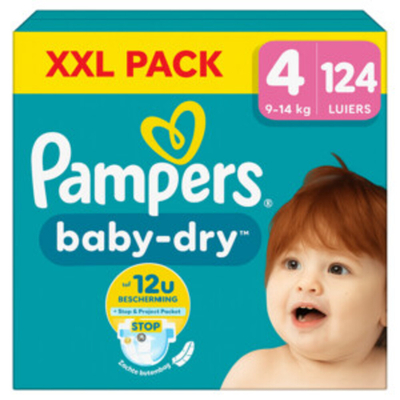 Pampers Baby Dry  luiers maat 4 - 124 stuks