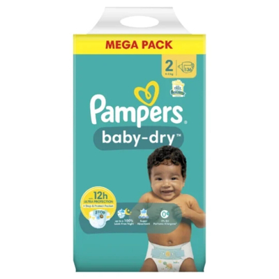 Pampers Baby Dry  luiers maat 2 - 136 stuks
