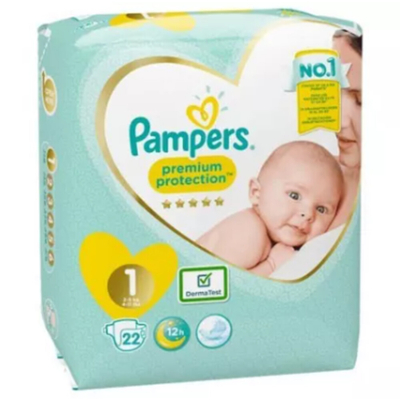 Pampers Premium Protection  luiers maat 1 - 132 stuks
