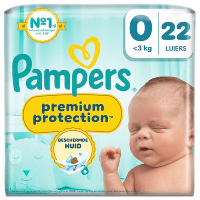 Pampers Premium Protection  luiers maat 0 - 176 stuks