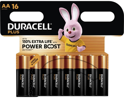 Duracell AA Plus Power Boost Alkaline 16 stuks AA batterijen