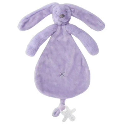 Happy Horse Recycled Konijn Richie Knuffeldoek 25 cm - Lila - Baby cadeau