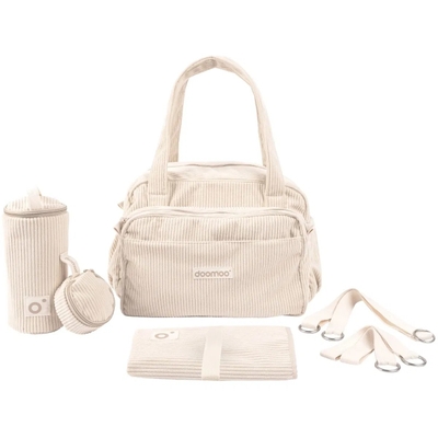 doomoo Fluffy - Luiertas - Zacht en ruim - Multifunctioneel - Comfortabel - Corduroy Sand