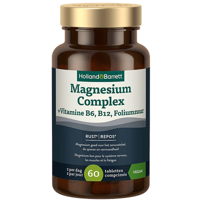 Holland & Barrett Magnesium Complex + Vitamine B6, B12, Foliumzuur - 60 tabletten