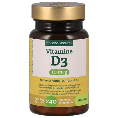 Holland & Barrett Vitamine D3 10mcg - 240 tabletten