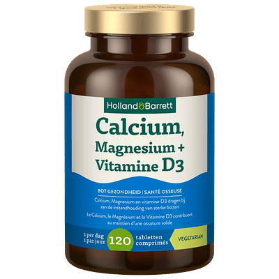 Holland & Barrett Calcium, Magnesium + Vitamine D3 - 120 tabletten