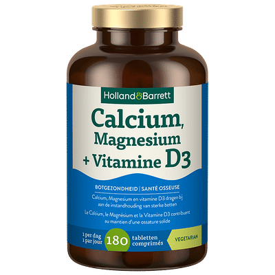 Holland & Barrett Calcium, Magnesium + Vitamine D3 - 180 tabletten