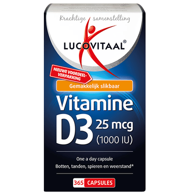 Lucovitaal Vitamine D3, 25mcg (365 Capsules)