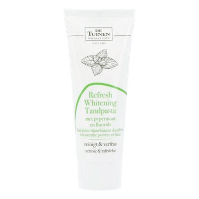 De Tuinen Refresh Whitening Tandpasta Pepermunt + Fluoride - 75ml