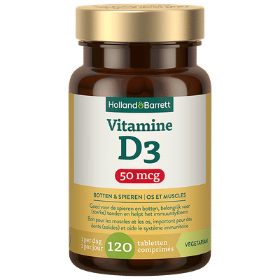 Holland & Barrett Vitamine D3 50mcg - 120 tabletten