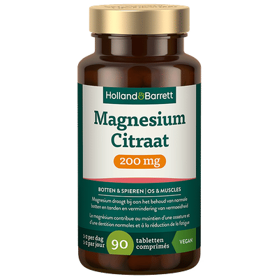 Holland & Barrett Magnesium Citraat 200 mg - 90 tabletten