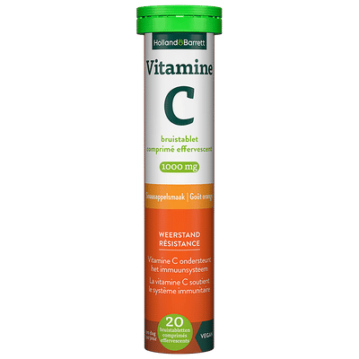 Holland & Barrett Vitamine C Bruistablet 1000mg Sinaasappelsmaak - 20 bruistabletten