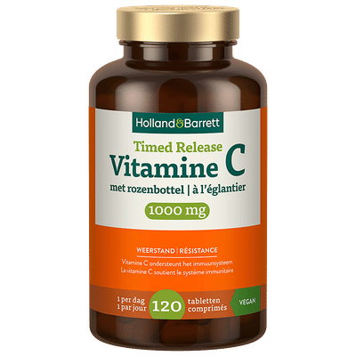 Holland & Barrett Timed Release Vitamine C 1000mg met Rozenbottel - 120 tabletten