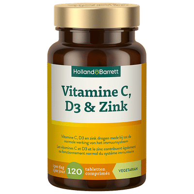 Holland & Barrett Vitamine C, D3 & Zink - 120 tabletten