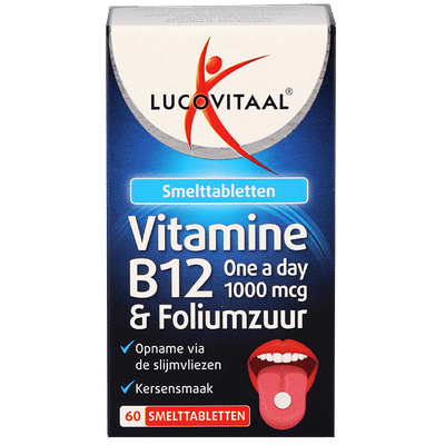Lucovitaal Vitamine B12 1000mcg & Foliumzuur - 60 smelttabletten