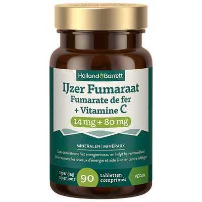 Holland & Barrett IJzer Fumaraat + Vitamine C 14mg + 80mg - 90 tabletten