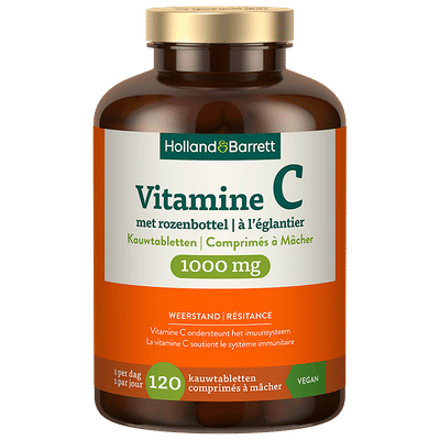 Holland & Barrett Vitamine C met Rozenbottel 1000mg - 120 kauwtabletten