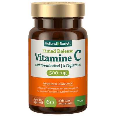 Holland & Barrett Timed Release Vitamine C 500mg met Rozenbottel - 60 tabletten