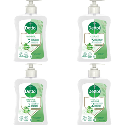 Dettol Handzeep aloe vera & bamboe 4-pack Vloeibare zeep 4 stuks