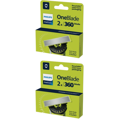 Philips OneBlade 360 scheermesjes - 4 stuks