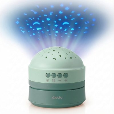 Alecto Babyprojector - Sterrenprojector met White Noise geluiden - BC130 - Groen
