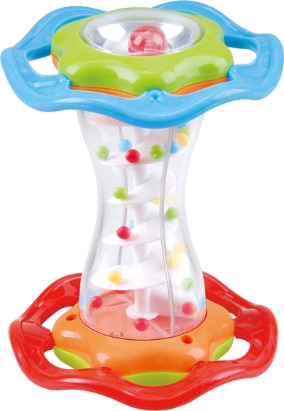 Play baby speelgoed ratel - kleurrijke kunststof rammelaar voor baby's.
