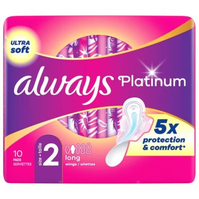 Always Platinum - Maandverband - Maat 2 - Long - 10 Pads