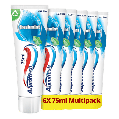 Aquafresh Freshmint 3 in 1 Tandpasta Voor Een Frisse Adem 6 x 75ml