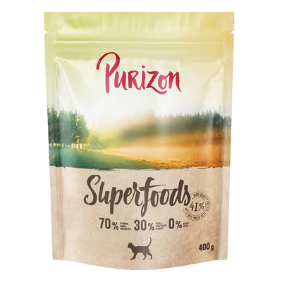 400g Purizon Superfoods zalm droogvoer voor katten - kattenbrokken