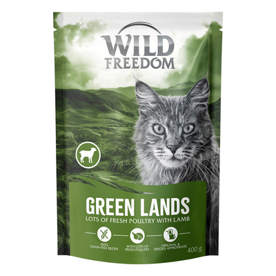 Wild Freedom Adult "Green Lands" met lam - graanvrij recept - Nieuw Receptuur: 400 g - kattenbrokken